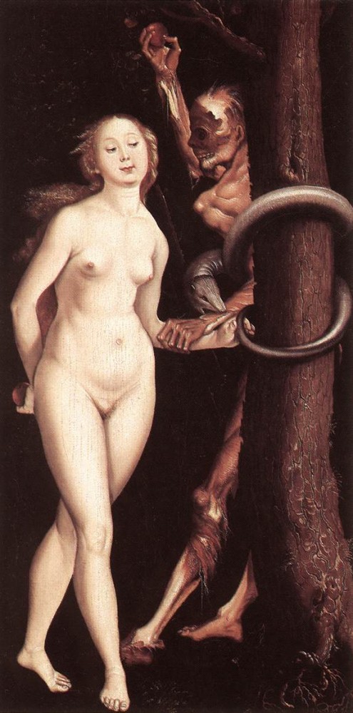 Eve The Serpent And Death by Hans Baldung Grien (Grün)
