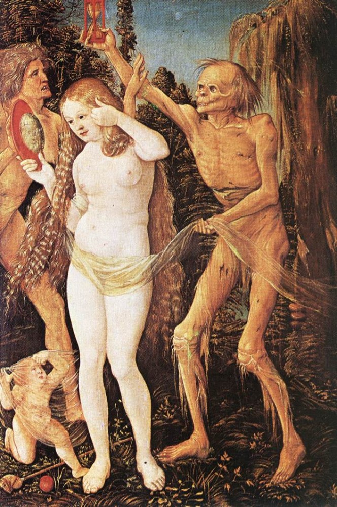Three Ages Of The Woman And The Death by Hans Baldung Grien (Grün)