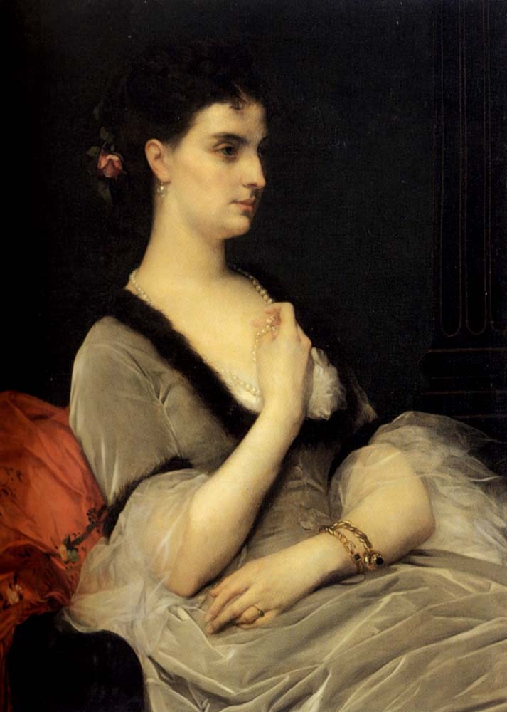Portrait Of Countess E A Vorontsova Dashkova by Alexandre Cabanel