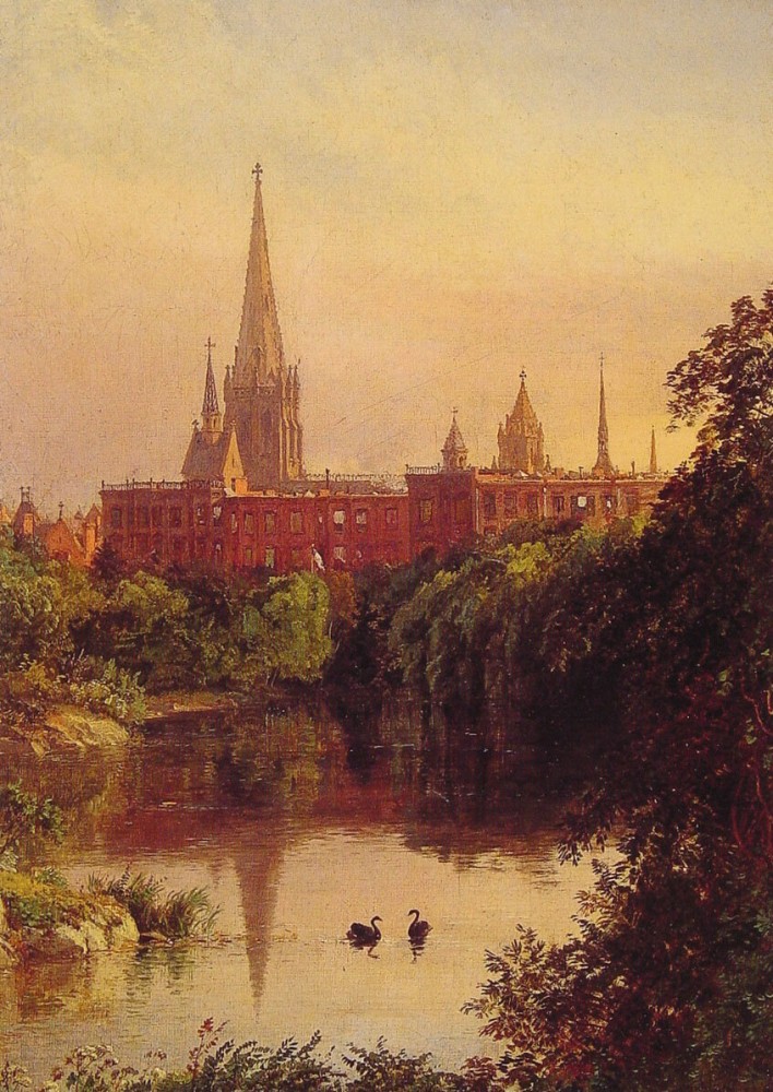 A View in Central Park by Jasper Francis Cropsey