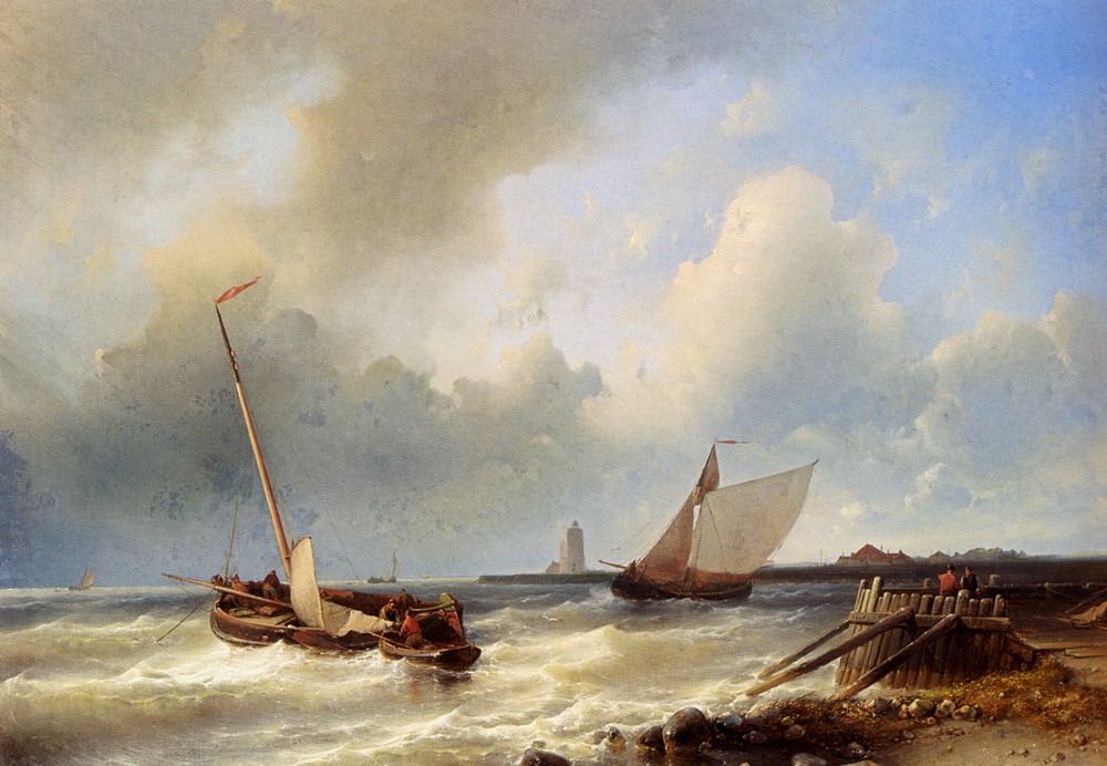 Shipping Off The Dutch Coast by Abraham Hulk