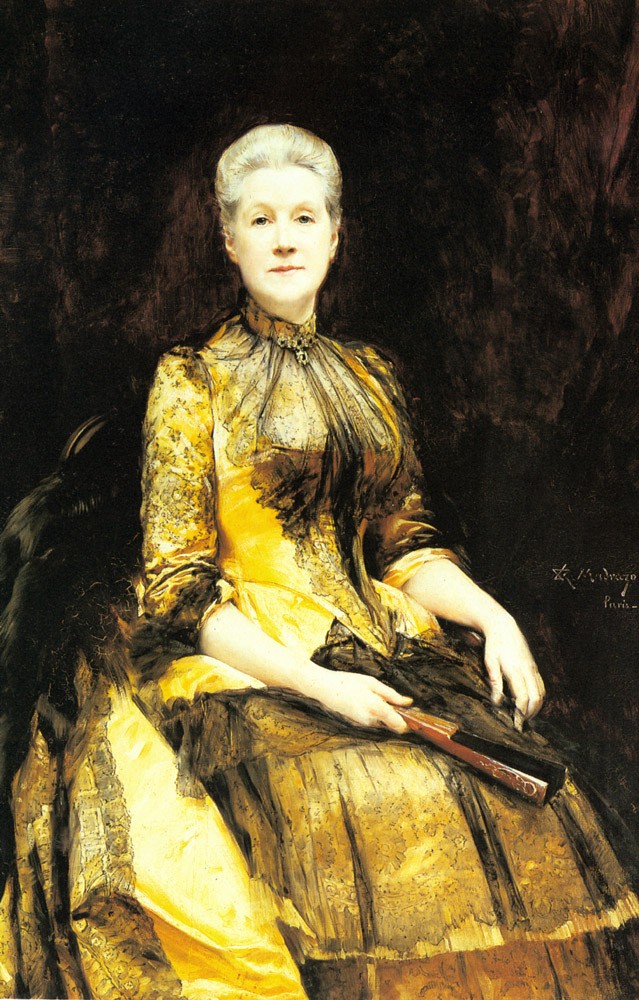 A Portrait Of Mrs James Leigh Coleman by Raimundo de Madrazo y Garreta