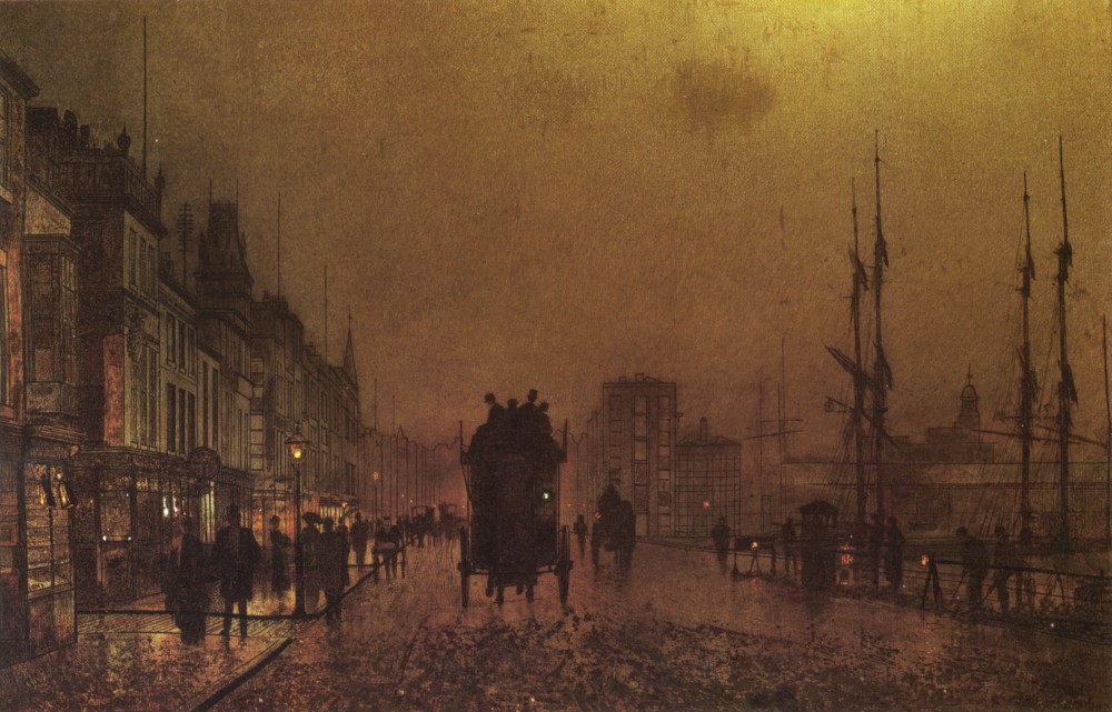 A Glasgow Docks by John Atkinson Grimshaw