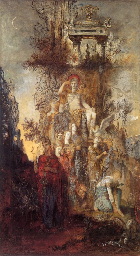 The Muses Leaving Their Father Apollo to Go by Gustave Moreau