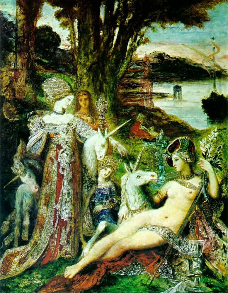 The Unicorns by Gustave Moreau