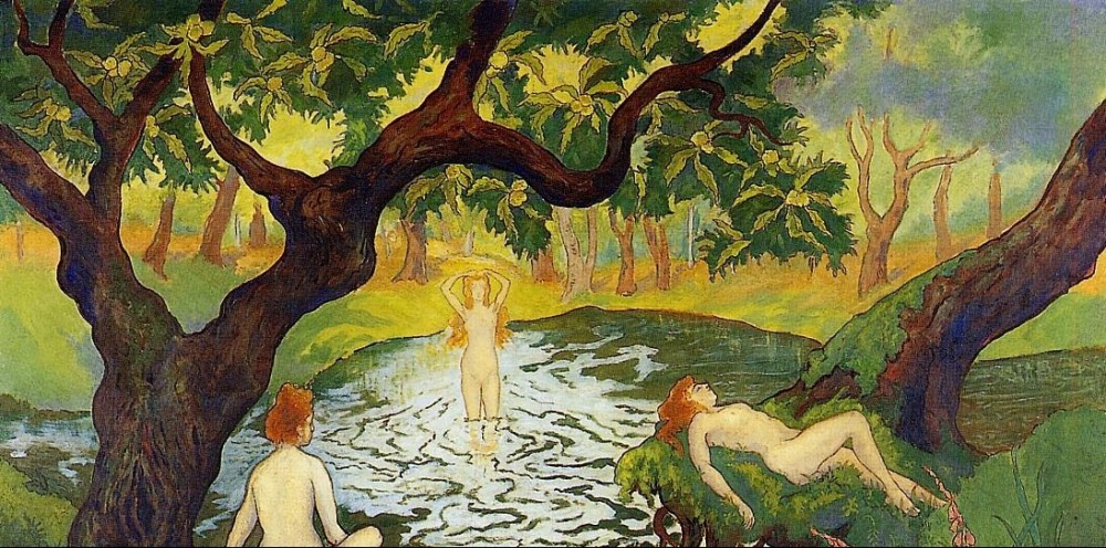 Three Bathers With Irises by Paul Ranson
