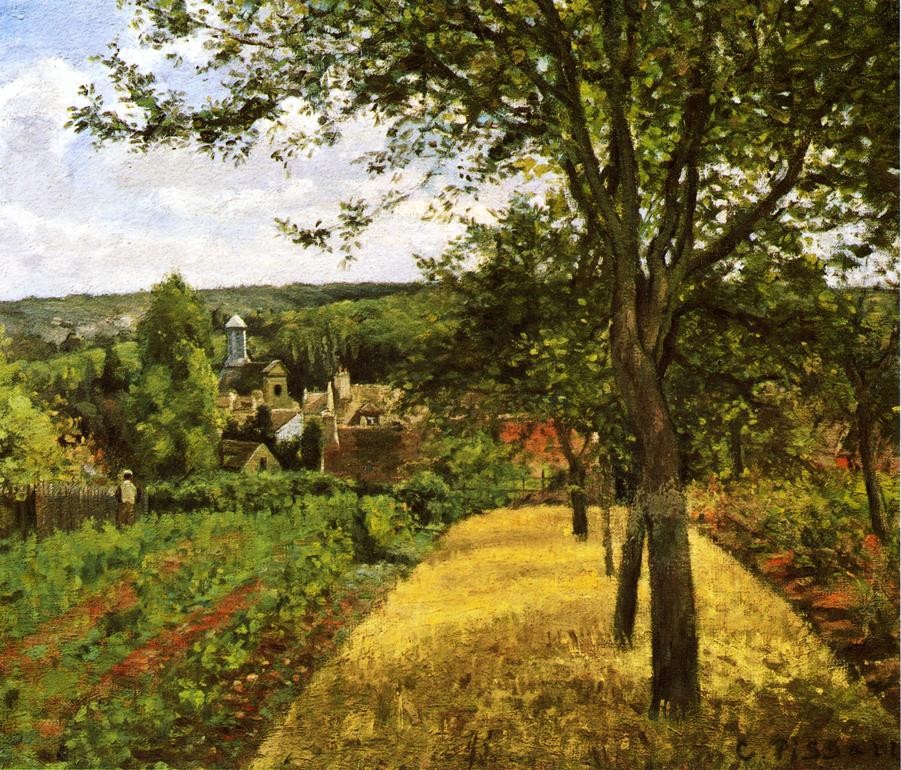 Orchards at Louveciennes by Camille Pissarro