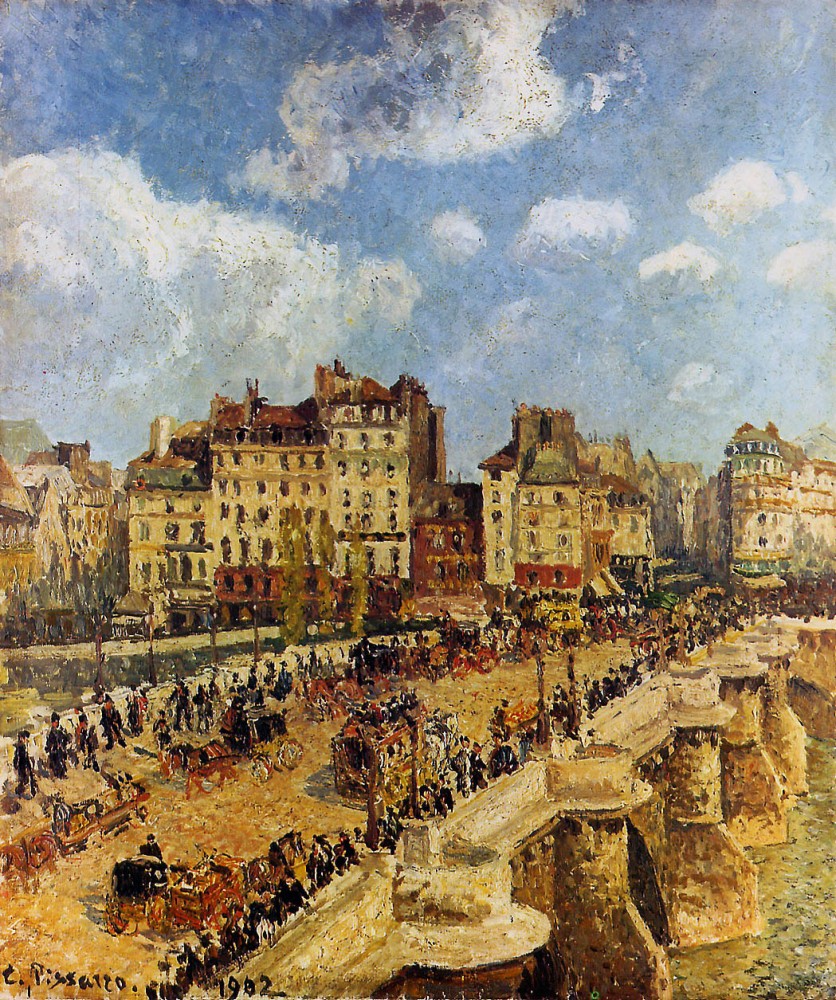The pont Neuf Sun by Camille Pissarro
