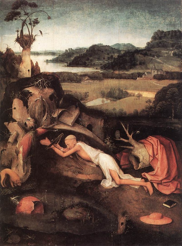 Hieronymus St Jerome In Prayer by Hieronymus Bosch