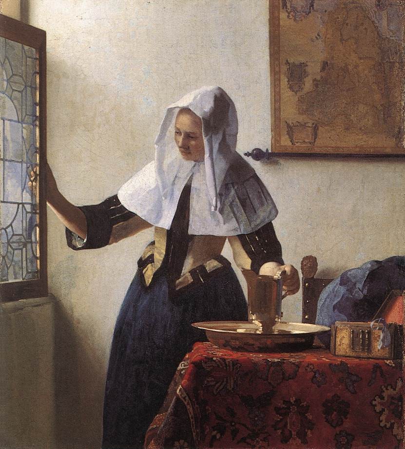 Young Woman with a Water Jug by Johannes Vermeer