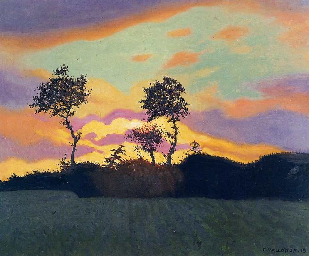 Landscape at Sunset by Félix Edouard Vallotton
