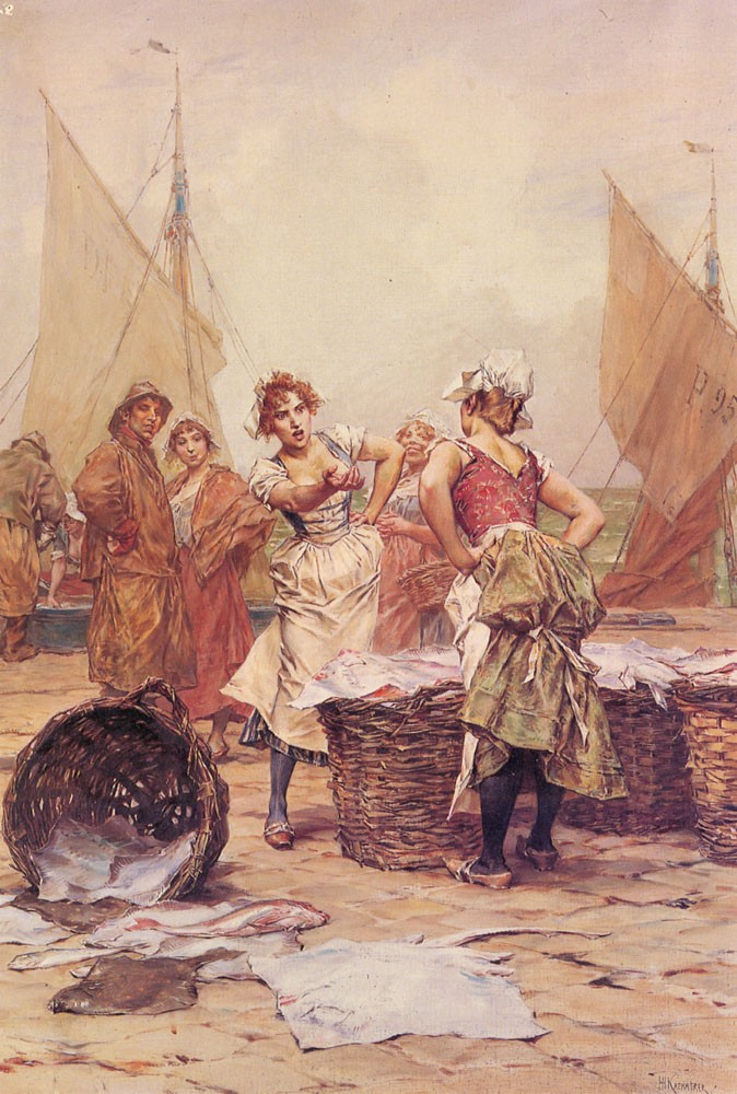 The Fishwives by Frederik Hendrik Kaemmerer