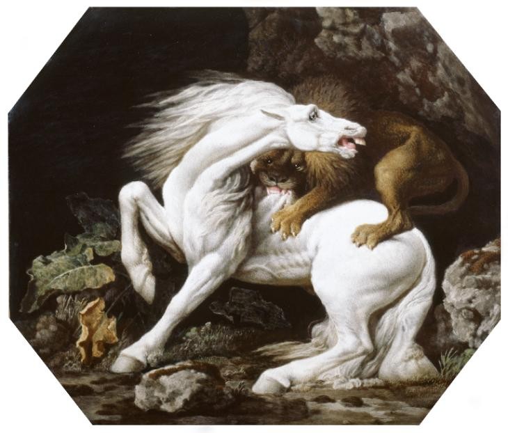 Horse Attacked by a Lion by George Stubbs