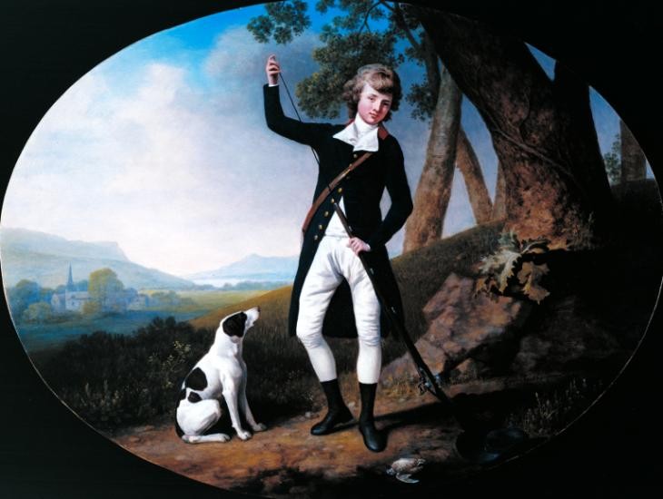 Portrait of a Young Gentleman Out Shooting by George Stubbs